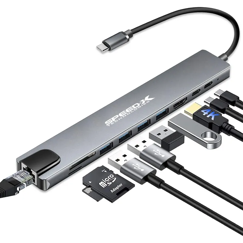 Speed-X 10 In 1 Multiport Type C Adapter