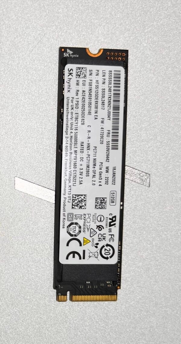 SK hynix PCIe Gen 3 Single Cut 512GB M.2 SSD – High-Speed NVMe Storage