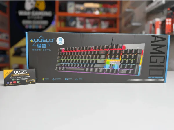 AOQELO AMG10 RGB Mechanical Gaming Keyboard – Blue Switches, Premium Build