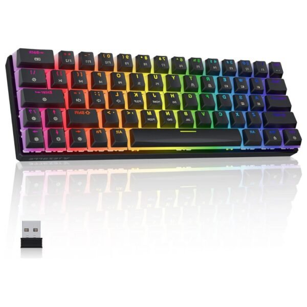 TEZARRE TK-63 Pro RGB Wireless Mechanical Gaming Keyboard – 63 Keys Compact Hot-Swap - Image 5