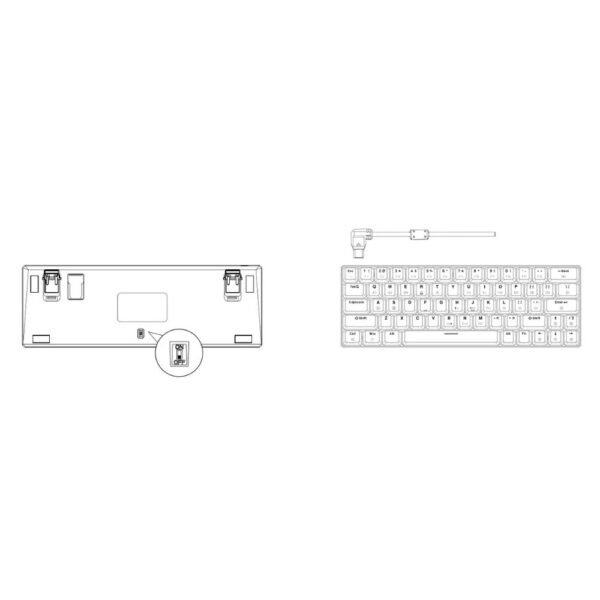 TEZARRE TK-63 Pro RGB Wireless Mechanical Gaming Keyboard – 63 Keys Compact Hot-Swap - Image 4